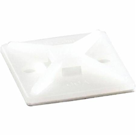 Ty-Rap® TC5345A Cable Tie Mounting Base, 4-Way, Self-Adhesive Mount, 0.19 in W Tie, Nylon/Polyamide 6.6, Natural