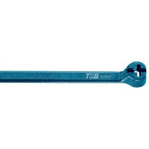 Ty-Rap® TY525M-NDT Detectable Cable Tie, 7.2 in L x 0.18 in W x 0.047 in THK, Nylon/Polyamide 6.6, Blue