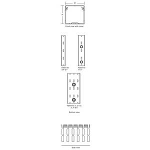 Ty-Duct® TYD2X3NPW6 Wiring Duct, 0.195 x 0.625 in and 0.315 x 0.551 in Narrow Slot, 2 in W x 3 in D, PVC
