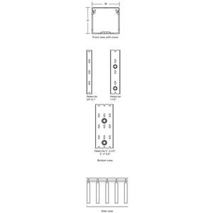 Ty-Duct® TYD1X3WPW6 Wiring Duct, 0.195 x 0.625 in Wide Slot, 1 in W x 3 in D, PVC
