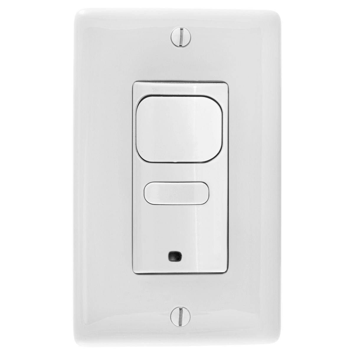Wiring Device-Kellems H-MOSS® AP2000W1 1-Button 1-Circuit 1 Relay Adjustable Occupancy Sensor Switch With Photocell, 120/277 VAC, Passive Infrared Sensor, 1000 sq-ft Coverage, Threaded Mount