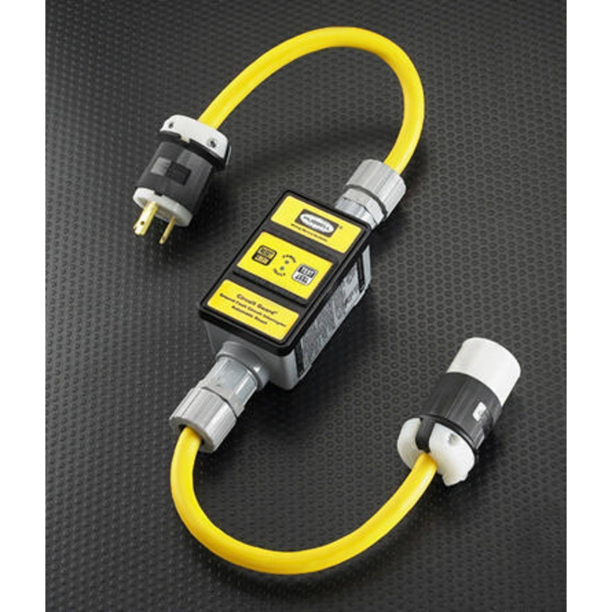 Wiring Device-Kellems GFP2314 3-Wire Auto Set High Amperage Portable Fabricated GFCI Line Cord, (3) Conductors 10 AWG Conductor Copper Conductor, 100 ft L, 240 VAC