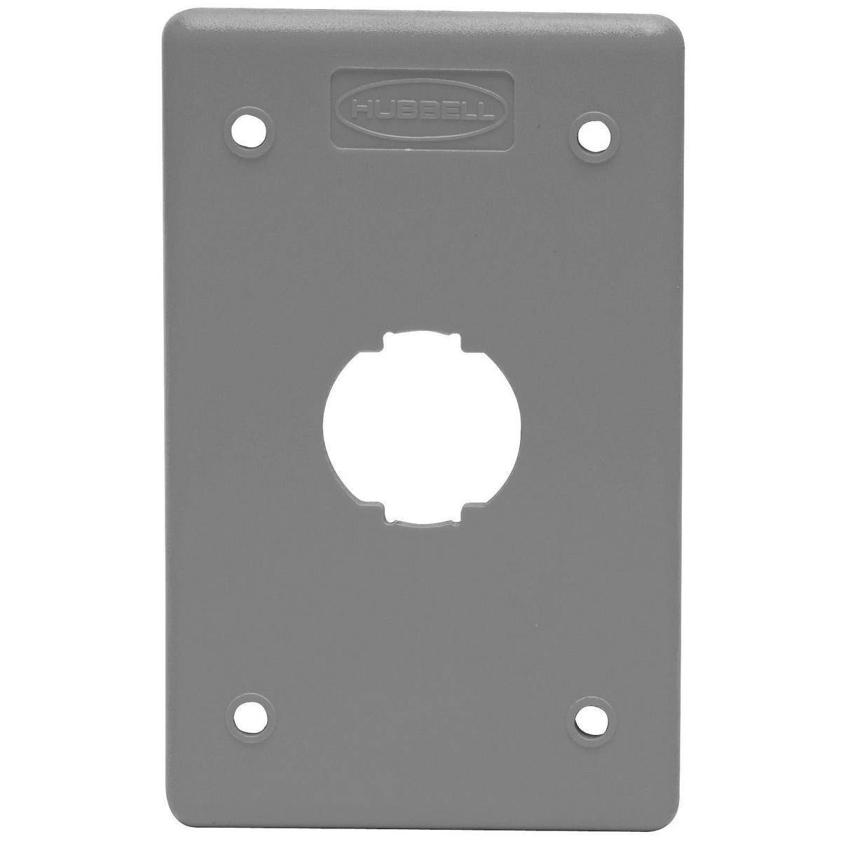PREMISE WIRING HI14GY FS/FD 1-Gang 4-Point Non-Metallic High Impact Face Plate, 1 Gangs, Molded ABS/Thermoplastic, Gray