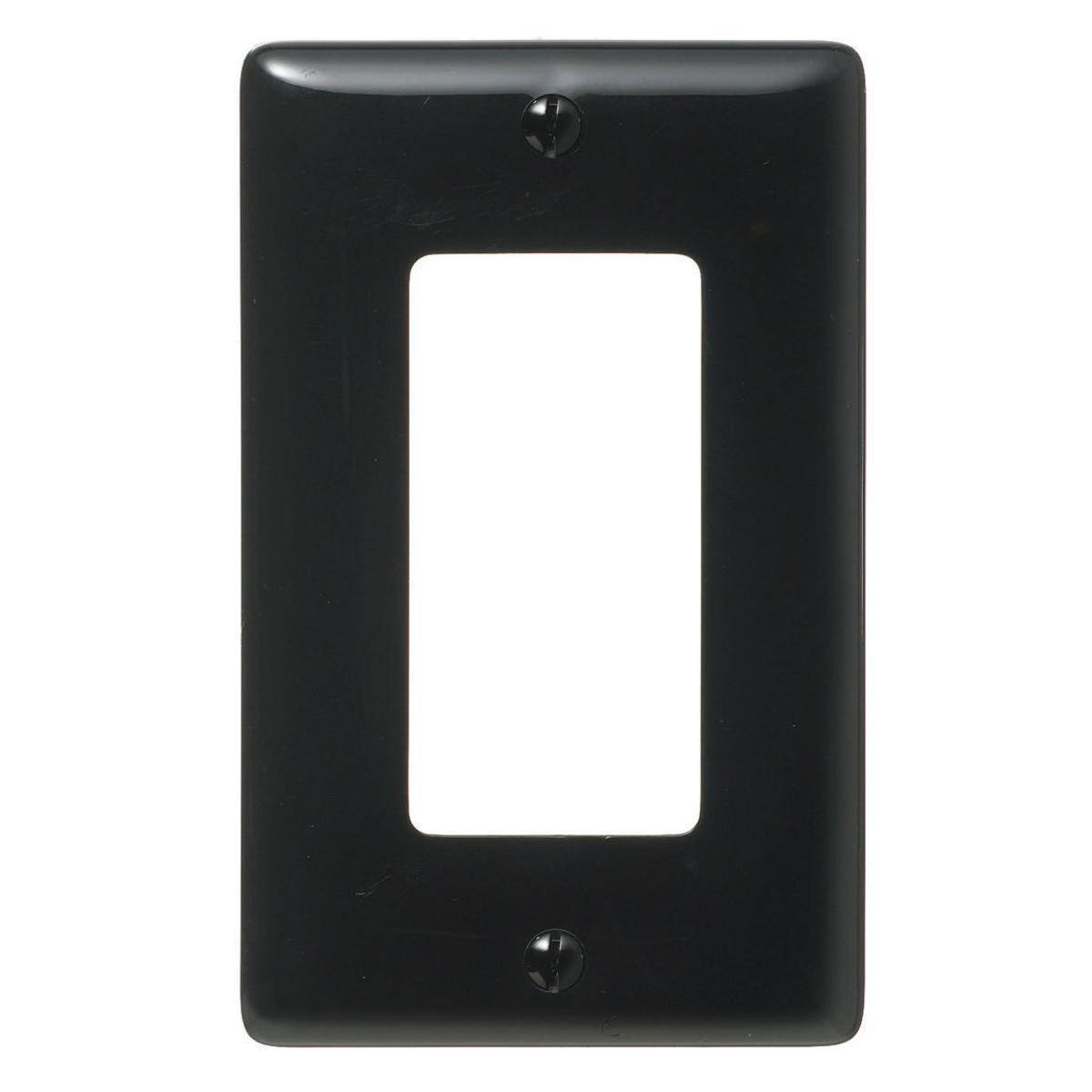 Wiring Device-Kellems Style Line® HPS1347BK Standard Decorator Wall Plate, 1 Gangs, Nylon, Black
