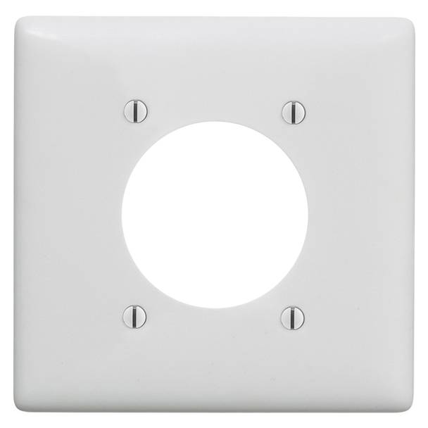 Wiring Device-Kellems NP703W Standard Receptacle Wallplate, 2 Gangs, 4.63 in L x 4.68 in W x 0.25 in H, Nylon, White (Planned Obsolescence by Manufacturer)