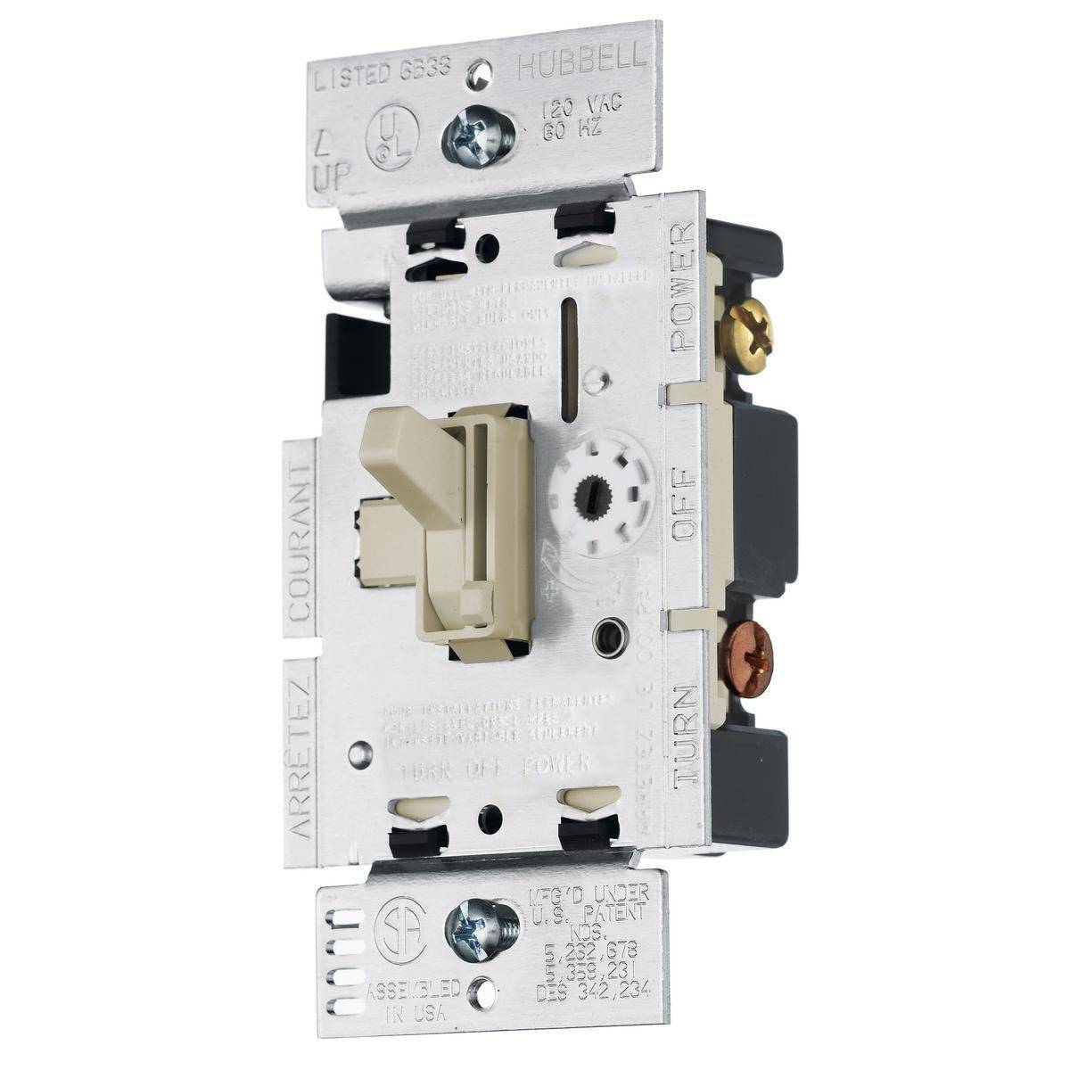 Bryant Electric tradeSELECT® Wiring Device-Kellems RAYCL153PI Dimmer Switch, 120 VAC, 12.5 A, 1 Poles, 3-Way Operation, Ivory