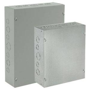 4 x 4 x 3, Hoffman ASG4X4X3NK Electrical Enclosure, NEMA 1, IP30, Steel ...