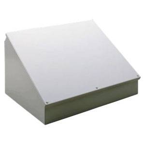 12 x 9.09 x 12, Hoffman C12C12SS Consolet Enclosure, NEMA 12/IP65, 304 Stainless Steel, 30/60Deg
