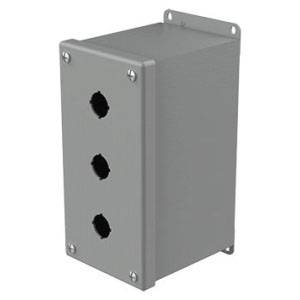 22.5 MM, 3-Hole, Hoffman E3PBXM Pushbutton Enclosure, Extra Deep, NEMA ...