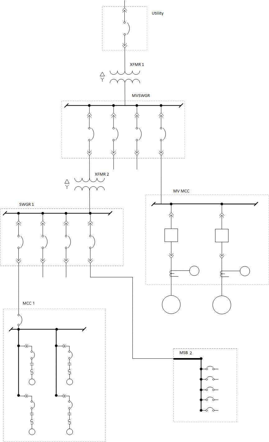 Simple single deals line diagram