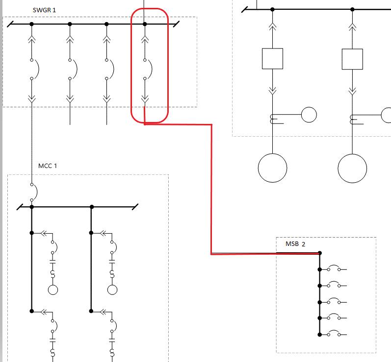 Single-line diagram of low-voltage (LV) network of building [21].